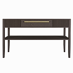 Дизайнерская Консоль с полкой и ящиком Primo Темный орех варинант исполнения - 8 | Loft Concept в Москве