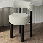 Стул с обивкой букле Pierres Grey Boucle Chair варинант исполнения - 2 | Loft Concept в Москве