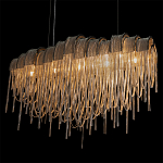 Люстра подвесная с металлическими цепочками и изогнутыми металлическими дугами 72 см Atlantis Chain варинант исполнения - 8 | Loft Concept в Москве