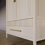 Шкаф платяной Primo с выдвижными ящиками шпон Черный дуб варинант исполнения - 5 | Loft Concept в Москве