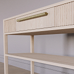 Дизайнерская Консоль с полкой и ящиком Primo Светлый дуб варинант исполнения - 3 | Loft Concept в Москве