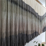 Пейзаж из нитей Макраме Wall decor Black and White Landscape варинант исполнения - 2 | Loft Concept в Москве
