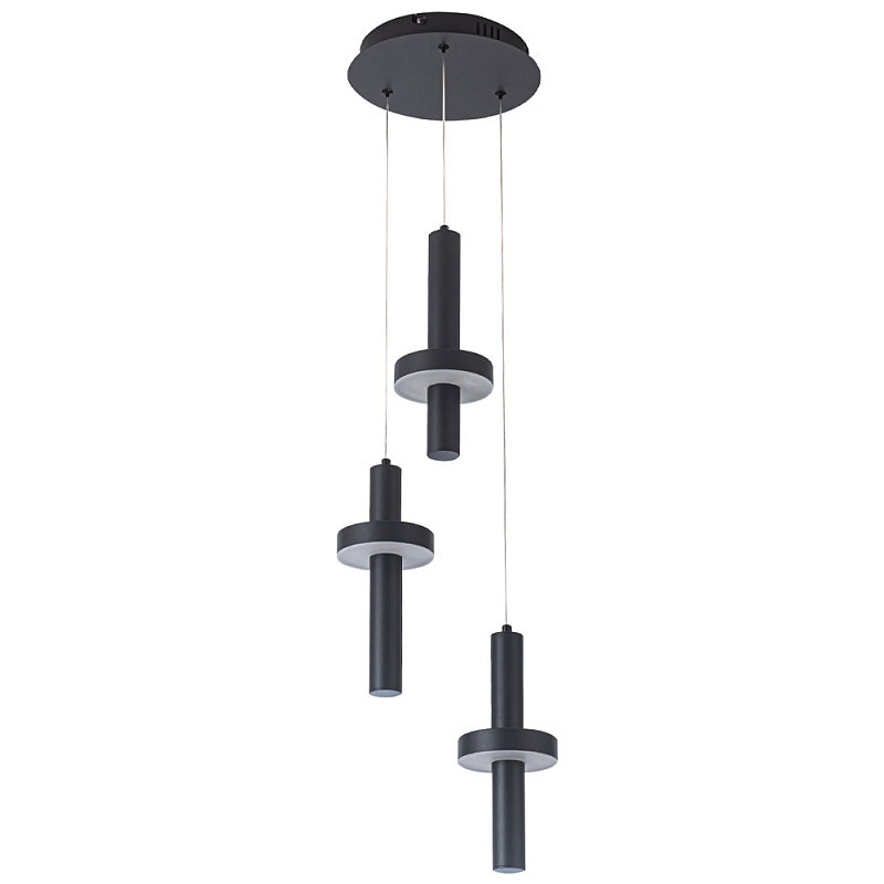    3-  Flos Black Metal Acrylic Trio Hanging Lamp    | Loft Concept 