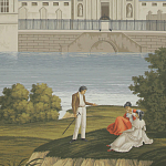 Обои ручная роспись Monuments of Paris Roberts on scenic paper варинант исполнения - 2 | Loft Concept в Москве