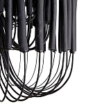 Люстра черная с несколькими ярусами деревянных палочек Bright Wooden Chandelier варинант исполнения - 6 | Loft Concept в Москве