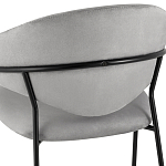 Серый стул с обивкой из искусственной замши Alexis варинант исполнения - 7 | Loft Concept в Москве