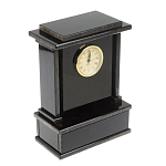 Часы настольные черные из натурального камня Обсидиан Stone Clock варинант исполнения - 2 | Loft Concept в Москве