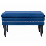Мягкая банкетка на черных ножках с зоной для хранения Casket Blue варинант исполнения - 1 | Loft Concept в Москве