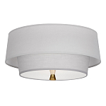 Потолочный светильник круглый серый с тканевым абажуром Ground Gray варинант исполнения - 1 | Loft Concept в Москве