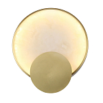 Бра в форме диска из бежевого алебастра Cryptocrystalline Stone варинант исполнения - 1 | Loft Concept в Москве