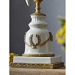 Подсвечник белый Попугай из фарфора с бронзовыми элементами Eden Garden варинант исполнения - 5 | Loft Concept в Москве