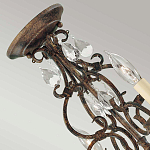 Люстра бронзового цвета с 4-мя лампами и подвесками из оптического стекла в классическом стиле Feiss варинант исполнения - 8 | Loft Concept в Москве