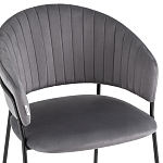 Стул в велюре серого цвета Horizon варинант исполнения - 6 | Loft Concept в Москве