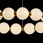 Люстра круглая с матовыми белыми шарами PEARLS Suspension варинант исполнения - 5 | Loft Concept в Москве