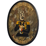 Картина в овальной раме Chinoiserie Great Dane Dog Portrait варинант исполнения - 1 | Loft Concept в Москве