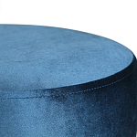 Пуф синий велюр на золотом металлическом основании Golden Belt варинант исполнения - 2 | Loft Concept в Москве