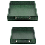 Комплект из двух прямоугольных подносов зеленого цвета Serpent варинант исполнения - 3 | Loft Concept в Москве