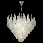 Люстра с подвесками из рифленного стекла в форме капель Textured Glass Chandelier варинант исполнения - 7 | Loft Concept в Москве