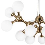 Люстра с плафонами из стеклянных шаров Pearls Suspension Brass Chandelier варинант исполнения - 3 | Loft Concept в Москве