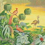 Обои ручная роспись Le Brésil Special Colourway варинант исполнения - 1 | Loft Concept в Москве