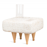 Керамический столик на деревянных ножках «Квадро» варинант исполнения - 2 | Loft Concept в Москве