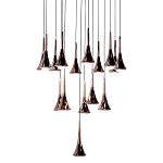 Люстра светодиодная с акриловыми конусообразными плафономи розовое золото Astra 60   варинант исполнения - 1 | Loft Concept в Москве