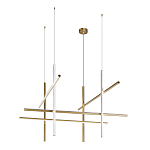 Люстра с 8-ю пересекающимися цилиндрическими плафонами на тонких тросах Trumpet tube варинант исполнения - 6 | Loft Concept в Москве