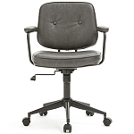 Офисное кресло в винтажном стиле на колёсах Glenn Dark Grey Chair варинант исполнения - 2 | Loft Concept в Москве