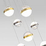 Люстра каскадная с 9-ю подвесами бронза и никель Peggy Futura lamp варинант исполнения - 3 | Loft Concept в Москве