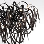 Люстра подвесная с объемной композицией из скрученных лент и металлических цепочек Atlantis Chain варинант исполнения - 5 | Loft Concept в Москве