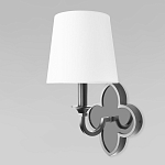 Бра с белым текстильным абажуром и фигурным основанием с зеркальной вставкой Vitorino варинант исполнения - 8 | Loft Concept в Москве