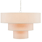 Люстра круглая трехъярусная с тканевыми абажурами Light Soft Glow варинант исполнения - 1 | Loft Concept в Москве