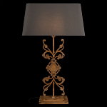 Настольная лампа на ажурном чугунном основании с серым абажуром Openwork Lamp варинант исполнения - 2 | Loft Concept в Москве