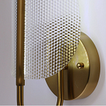 Бра с изогнутым рельефным плафоном Textured Glass варинант исполнения - 4 | Loft Concept в Москве