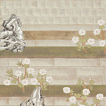 Обои ручная роспись The Art of Learning and Steps for the Flowers by Teo Yang Original colourway on Icefield India tea paper варинант исполнения - 1 | Loft Concept в Москве