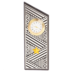 Часы подарочные настольные в виде погона Генерала из натурального камня Змеевик Silver Military Clock варинант исполнения - 7 | Loft Concept в Москве