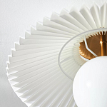 Потолочный светильник с белым плиссированным абажуром Headquarters варинант исполнения - 4 | Loft Concept в Москве