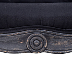 Кресло низкое в стиле прованс Черный Лен Louis French Armchair  варинант исполнения - 5 | Loft Concept в Москве