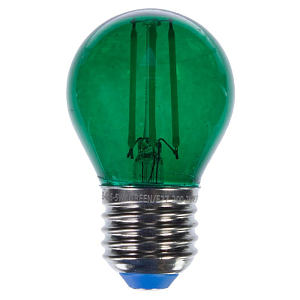 Зеленая прозрачная лампочка LED E27 5W