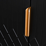 Комод черный округлой формы с рельефным фасадом Black Cut варинант исполнения - 3 | Loft Concept в Москве