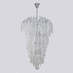 Люстра с прозрачными и белыми подвесками в виде лепестков FAIRYTREE Light варинант исполнения - 2 | Loft Concept в Москве