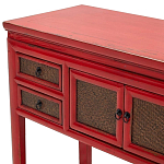 Деревянная консоль в китайском стиле с ящиками и дверцами красная Chinese Console Table варинант исполнения - 4 | Loft Concept в Москве