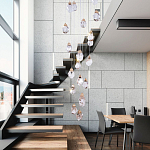 Большая каскадная люстра с хрустальными плафонами Esme Crystal Brass Cascade Chandelier 25 варинант исполнения - 2 | Loft Concept в Москве