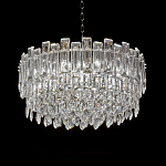 Круглая люстра с хрустальными подвесками на серебряном каркасе Gorgeous Crystal Light варинант исполнения - 5 | Loft Concept в Москве