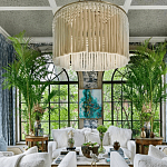 Люстра белая плетеная с кисточками Boho Tassel Chandelier варинант исполнения - 3 | Loft Concept в Москве