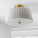 Потолочный светильник с белым плиссированным абажуром Ganglion варинант исполнения - 3 | Loft Concept в Москве