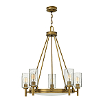  Люстра с 5-ю цилиндрическими плафонами из стекла с пузырьками Hinkley варинант исполнения - 8 | Loft Concept в Москве