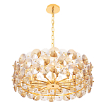 Люстра круглая золотого цвета с круглыми хрустальным элементами Solyria варинант исполнения - 5 | Loft Concept в Москве