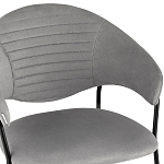 Серый стул с обивкой из искусственной замши Alexis варинант исполнения - 6 | Loft Concept в Москве