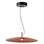 Подвесной светильник круглой формы с коричневым металлическим абажуром Halo Drift варинант исполнения - 1 | Loft Concept в Москве